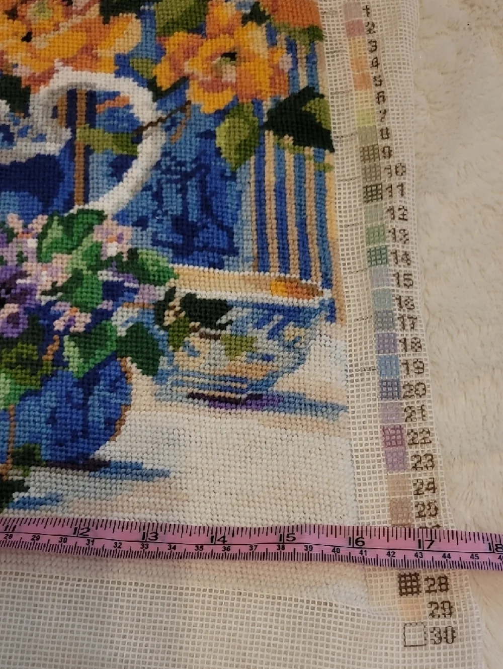 Blue Floral Tea Set Tapestry Wall Hanging